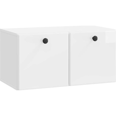 Wall-Mounted TV Cabinet 59.5 x 31 x 30 cm High Gloss White vidaXL