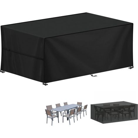 Housse Table de Jardin, 220x90x80cm Bâche Salon de Jardin Housse Protection Salon de Jardin Imperméable Bache Table de Jardin, Anti-UV, 420D Oxford Housses Table Exterieur (1/5)