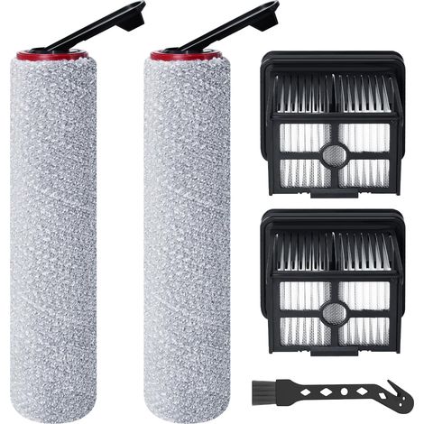 Rouleau de brosse de rechange et Filtre HEPA pour DREAME H15 Pro/H15 Mix/H15 Pro FoamWash /H15S/H12 Pro FlexReach Aspirateur Laveur, 2 rouleaux de brosse + 2 filtres (1/5)