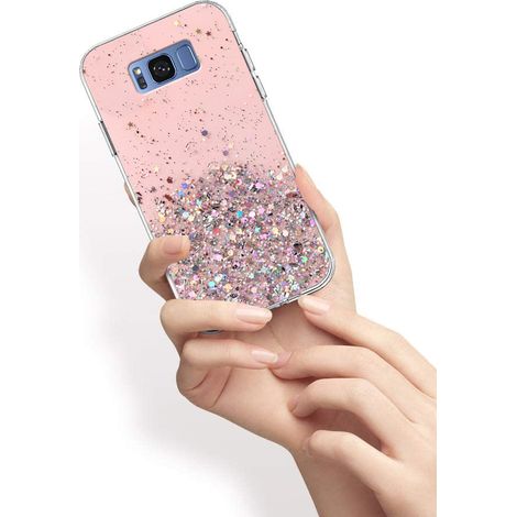 Funda para Samsung Galaxy S8, brillante, rosa. (1/3)