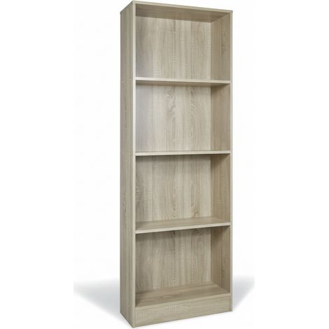 Libreria Scaffale Moderna 60x24x170 cm Mobile Soggiorno Ufficio Legno rovere