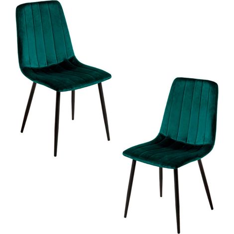 Packs Sillas Comedor - Pack 2 Sillas Liny Terciopelo - Verde (1/5)