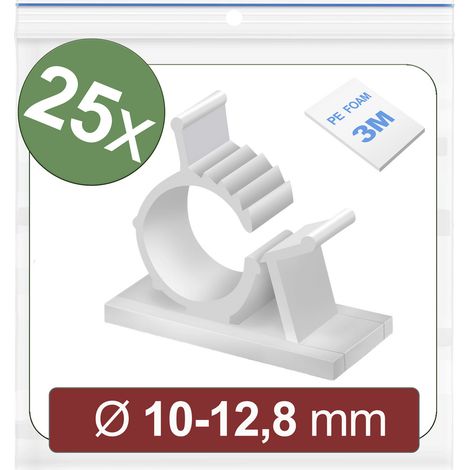 Quadrios 24CA446 Befestigungssockel selbstklebend 24CA446 Bündel-Ø-Bereich 10 bis 12.8 mm Weiß 25