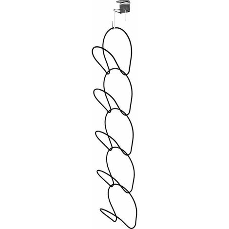 Hat Rack Iron Hat Rack with Self Adhesive Hook, Stackable Chain Holder for Storage Caps Towels Hats Scarves (Black) (1/5)