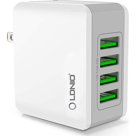 Adaptateur De Voyage Universel - 4 Ports Usb - Compatible Prises Uk Aus Eu Us - 22 W - Pour iPhone iPad Android - 1 Pièce (1/5)