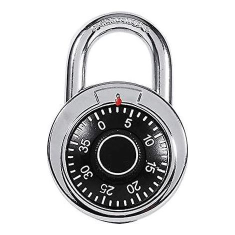 Cadenas à combinaison rotatif à cadran numérique pour boîte à outils, bagages, valise, abri de jardin et vélo (1/5)