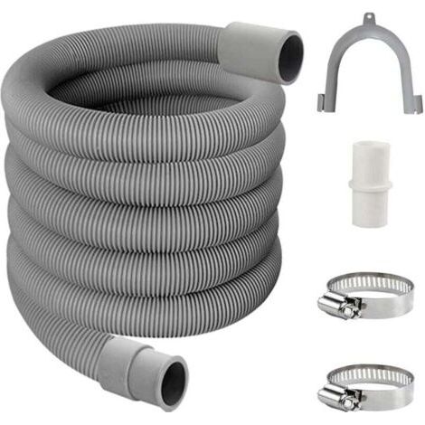 SABIR Tuyau de vidange 3m – Flexible en carton ondulé épais – Kit avec adaptateur et colliers inox – Drainage efficace sans fuite (1/5)