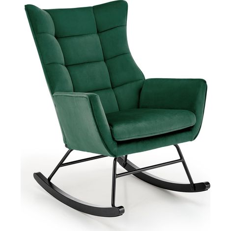 Mecedora Houston 1863, Verde, 92x70x90cm, Tapiz, Metálico, De madera, Metal (1/5)