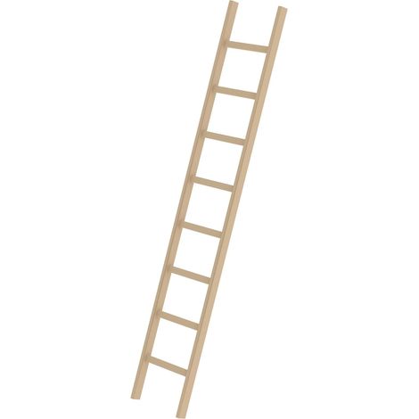Günzburger Steigtechnik Sprossen-Anlegeleiter Holz ohne Traverse 8 Sprossen - 033108