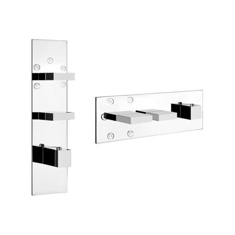 Gessi Rettangolo, juego listo para montar de 3 a 5 vías, una