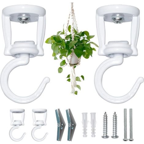 4 Pièces Crochet de Plafond pour Plantes Suspendues pour Plante, Support Panier Suspendu pour Suspendre Pots de Fleurs, Carillons Éoliens, Nichoirs (1/5)