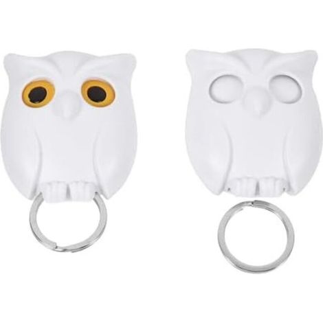 2-Piece Magnetic Owl Adhesive Key Hooks, Quick Installation, Creative Design, Key Holder for Home/Hall (1/5)