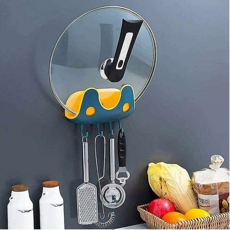 - 2 Ensembles de Supports de Stockage de Couvercle de Pot,Support d'organisateur de Support de Couvercle de Casserole Mural pour (1/5)