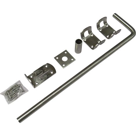 Garage Door Drop Bolt 18" (Stainless Steel Floor Ground Stable Catch)