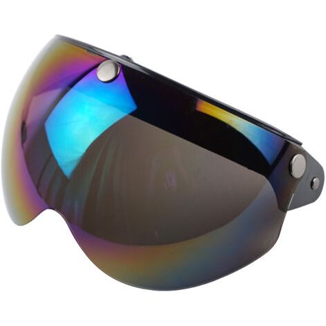QORVA-Visière de casque rétro universelle à 3 boutons-pression, pare-soleil coupe-vent, demi-visage, casques de moto