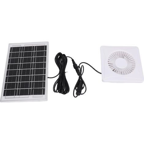Decdeal Solar-Abluftventilator, 6-W-Panel und 4-Zoll-Lüftungsgitter für Gewächshaus, Hühnerstall, Schuppen, Tierhaus (1/5)