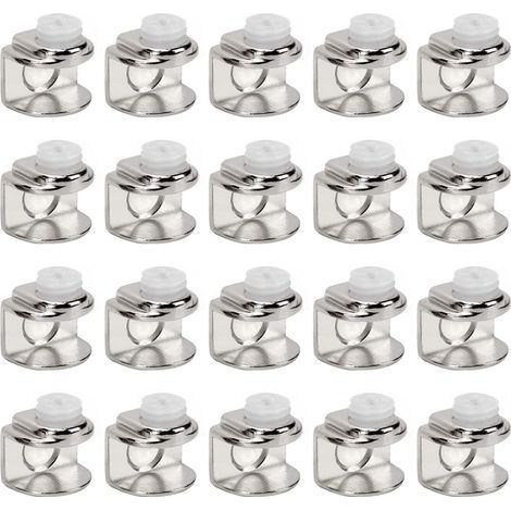 20 Pièces de Pinces à Verre,support Etagere Verre,Fixations Réglable Support peuvent installer de verre de 4 à 9 mm d'épaisseur (1/5)