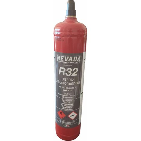 BOMBOLETTA FREON GAS REFRIGERANTE CLIMATIZZATORE R32 800gr 1lt MADE IN ITALY