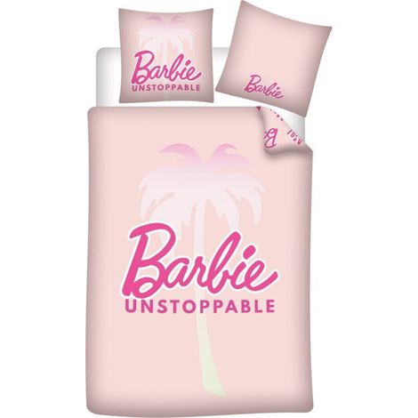 Parure de lit réversible Barbie - Rose - 140 cm x 200 cm (1/2)