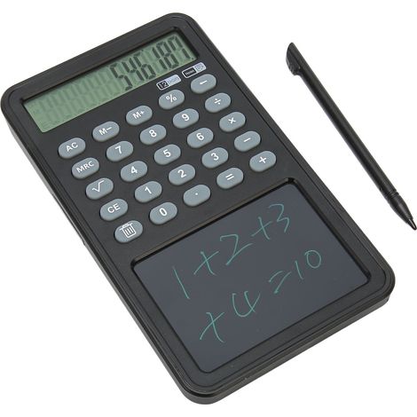 Calculatrice scientifique avec bloc-notes, écran LCD 12 chiffres, pour étudiants, enseignants, bureau, lycée, noire