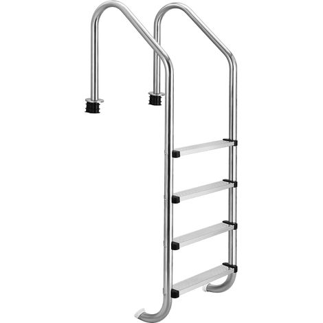 Échelle de piscine enterrée inox 304 – 4 marches antidérapantes – 175 kg – mains courantes ergonomiques – facile à installer (1/5)