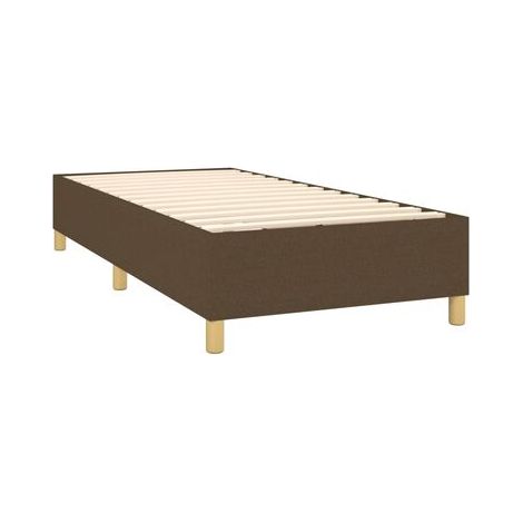Sommier, matelas et éclairage LED style Snowco, couleur taupe, 90 × 200 cm, tissu, tissu doux et respirant, éclairage led d’ambiance, idéal chambre à coucher, style moderne, montage simple (1/5)