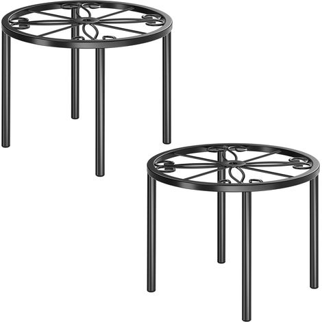 Lot de 2 Porte-Plantes, 20cm, Metal, Salon, Balcon, Interieur, Pot, Fleur, Support, Robuste, Exterieur, Jardin (1/5)