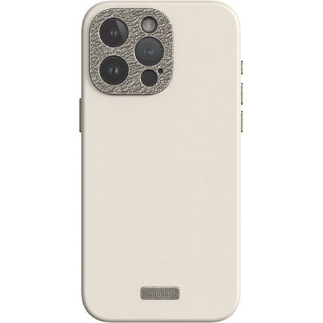 Moshi Napa MagSafe - Custodia in pelle per iPhone 15 Pro Max (Bianco Eggnog) (1/5)