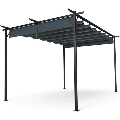 Blumfeldt Pantheon Robust Pérgola 3×4 m resistente a la intemperie Acero con recubrimiento de polvo