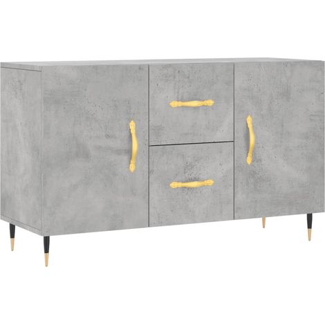 Credenza cassettiera cassettiera mobile contenitore organizer cucina soggiorno soggiorno 100 x 36 x 60 cm derivati del legno grigio 020031830