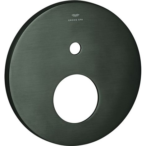 Grohe Rosette rund für Einhandmischer-Fertigmontageset mit 2-Wege-Umstellung, 6 Grad ausrichtbar, Hard Graphite gebürstet (1/2)
