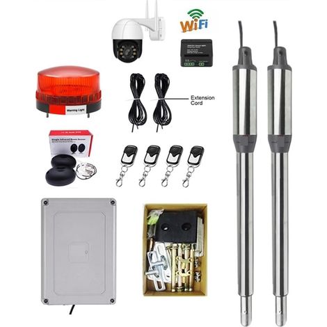 Kit d'ouvre-portes automatiques Dispositif d'ouverture de porte automatique Kits multifonctionnels d'opérateur d'ouvre-porte battante en acier inoxydable avec accessoires en option pour accessoires de (1/5)