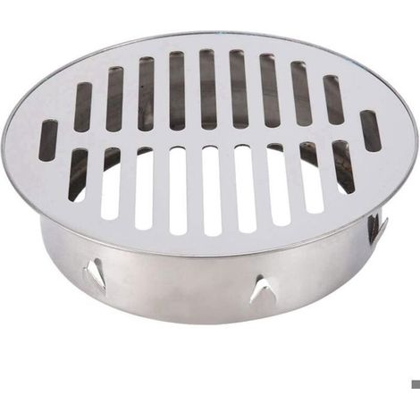 Siphon de sol rond antiblocage en acier inoxydable – bouche plate 160 mm (1/4)