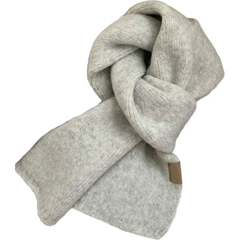 Elegante sciarpa color crema, traspirante e calda - Grigio chiaro (1/2)