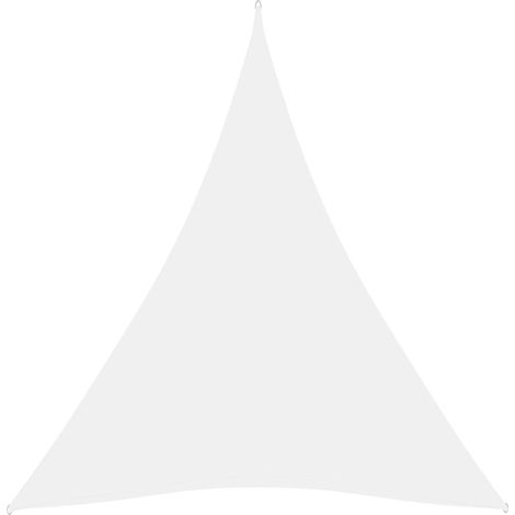 Voile de parasol,Voile d'ombrage pour Jardin Balcon en Tissu Oxford triangulaire 5x6x6 m Blanc -37395 (1/5)