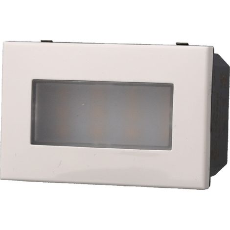 2.4W LED-Stufeneinbauleuchte 220V Warmweiß 3000K kompatibel mit Bticino Axolute weiß Farbe Ettroit AB0323
