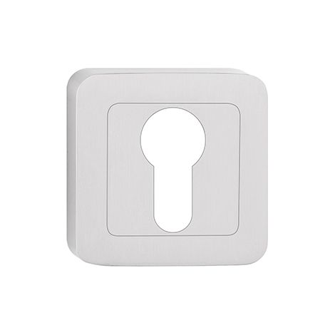Placa inferior redondeada, níquel satinado, para inserto de vidrio