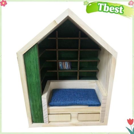 Bibliothèque d'anxiété, Mini bibliothèque, Mini livres, bibliothèque miniature polyvalente pour bureau, salon, café, décorations (1/4)