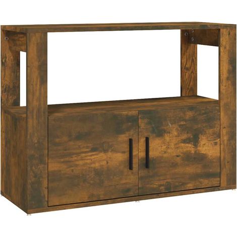 Maison Exclusive - Credenza Rovere Fumo 80x30x60 cm in Legno Multistrato (1/5)