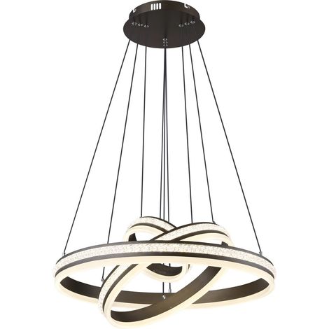Lámpara colgante - níquel - GROUNI - metal - Ø 60cm - LED - (1/5)