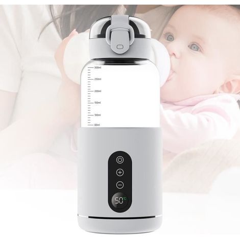 Chauffe-Eau Portable pour bébé,Chauffe-biberon pour Capacité de 300 ml, température réglable,adapté aux voyages, extérieur, voiture (1/4)