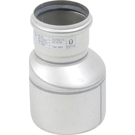 BLÜCHER EuroPipe Übergangsstk.exz. 1.4301, 75 x 110 mm