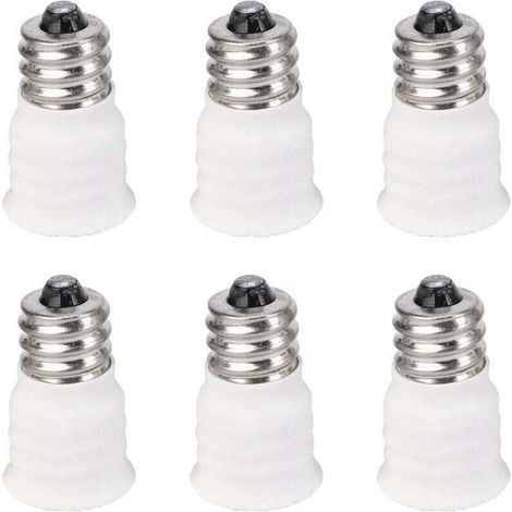 6-Pack E12 à E14 Blanc Lampe LED Convertisseur LED ,Support de LumièRe Adaptateur Lampe Socket Changer Haute Qualité --Crezuo