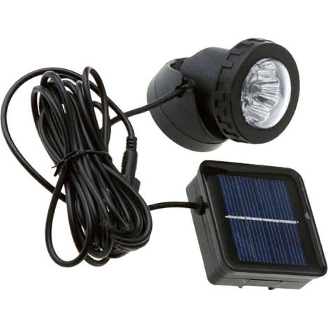 Projecteurs solaires d'extérieur étanches à LED, blanc chaud, pour bassin, allée et aménagement paysager. Lumières solaires d'extérieur, étanches, LED, blanc chaud. (1/2)