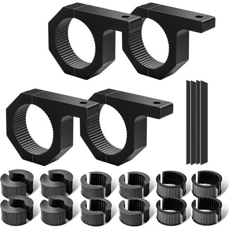 Work light mounting bracket 19-32mm, universal clamp mount for motorcycle, 4x4, ATV, UTV, truck, boat, roof rack (1.5"/2") 4 pieces (1/5)