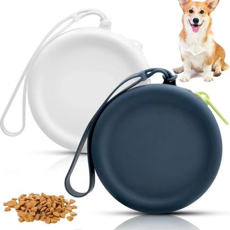Sac de toilettage en silicone pour chiens et chats - Lot de 2 - Facile à nettoyer, inodore, avec fermeture éclair, résistant à l'humidité, idéal pour les voyages (1/3)