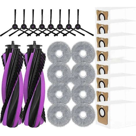 Pièces de rechange pour JONR P20 PRO - Brosses principales/latérales, sacs à poussière, lingettes de nettoyage - Kit d'entretien complet (1/5)