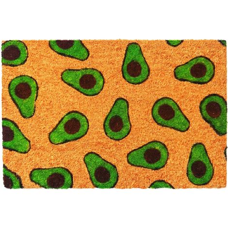 Zerbino in fibra di cocco con motivo decorativo, 60x40 cm, retro antiscivolo (1/5)