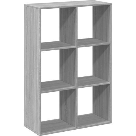Maison Exclusive - Raumteiler-Bücherregal Grau Sonoma 69,5x29x103