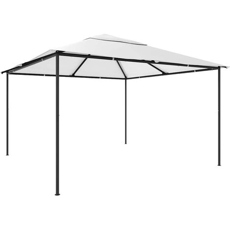 Pavillon 4x4x3 m Weiß 180 g/m²